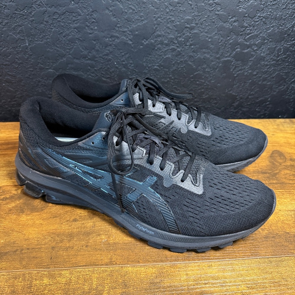 ASICS GT-1000 10 1011B001 Black Fiber Running Shoes Mens Size 14
